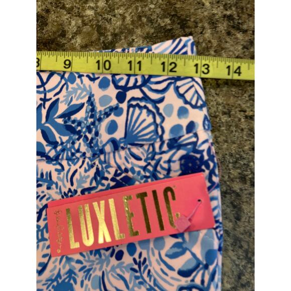 Lilly Pulitzer NEW UPF Luxletic Reid Short Calla Lilly Pink High Tides Size 00 - Picture 10 of 11
